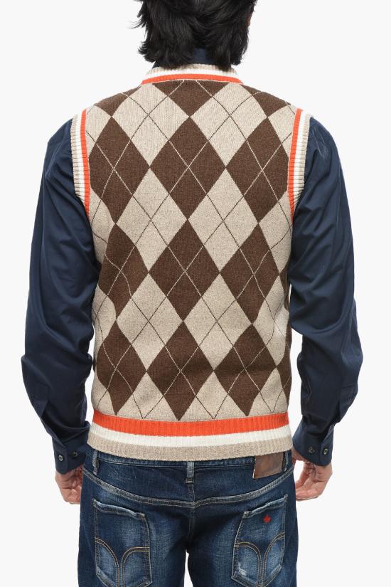  디스퀘어드2 니트 베스트 S74HA1358S18340961 Brown - DSQUARED2