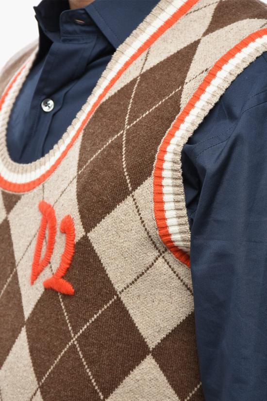  디스퀘어드2 니트 베스트 S74HA1358S18340961 Brown - DSQUARED2