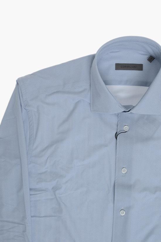  꼬르넬리아니 긴팔 셔츠 27P178 9981473 003 Blue - CORNELIANI