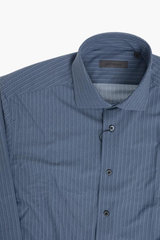  꼬르넬리아니 긴팔 셔츠 27P178 9481473 008 Blue - CORNELIANI