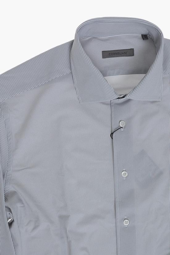  꼬르넬리아니 긴팔 셔츠 27P178 9481473 013 Bianco Grigio - CORNELIANI