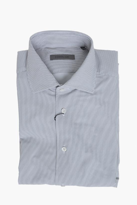  꼬르넬리아니 긴팔 셔츠 27P178 9481473 013 Bianco Grigio