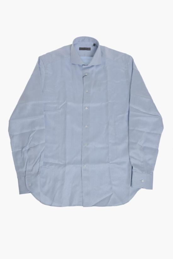  꼬르넬리아니 긴팔 셔츠 27P102 9981325 001 Blue - CORNELIANI