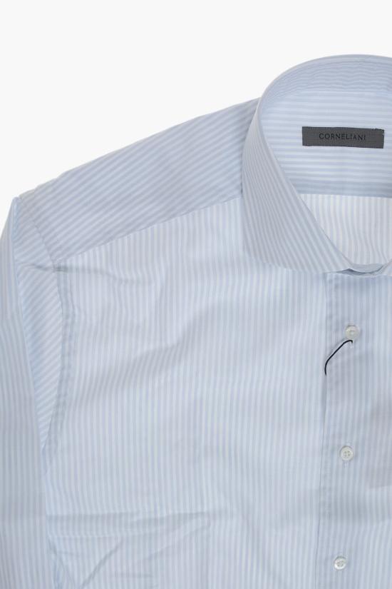  꼬르넬리아니 긴팔 셔츠 27P102 9381605 001 Bianco Blu - CORNELIANI