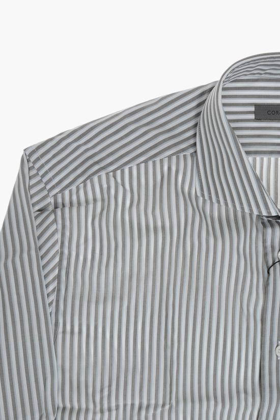  꼬르넬리아니 긴팔 셔츠 27P102 9381249 030 Bianco Marrone - CORNELIANI