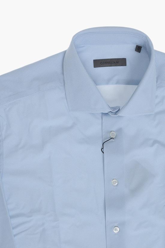  꼬르넬리아니 긴팔 셔츠 27P178 2981483 006 Blue - CORNELIANI