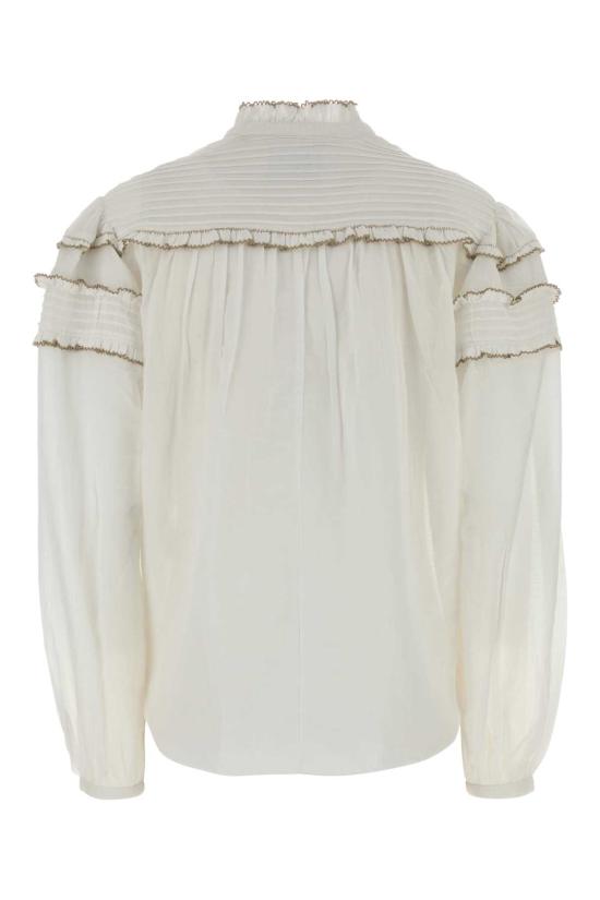 26FW 이자벨마랑에뚜왈 도안 블라우스 도안 블라우스 HT0914FBB3J04E 20WH White - ISABEL MARANT ETOILE