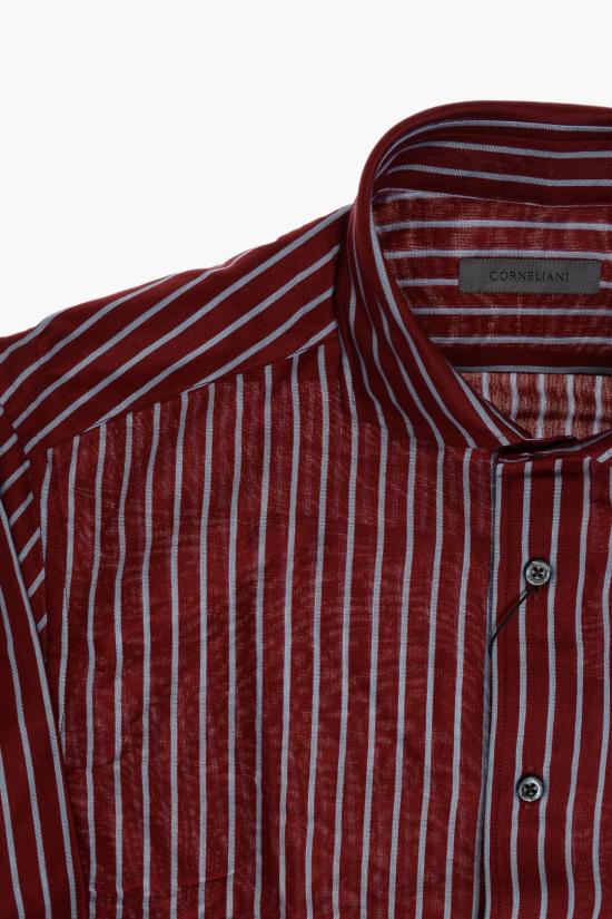  꼬르넬리아니 긴팔 셔츠 27P112 0281239 040 Rosso Grigio - CORNELIANI