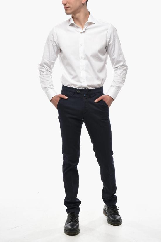  꼬르넬리아니 치노 팬츠 874EC7 1120134 001 Blue - CORNELIANI