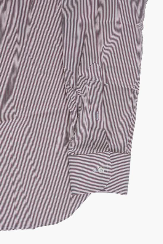  꼬르넬리아니 긴팔 셔츠 27P102 3981471 031 Bianco Marrone - CORNELIANI