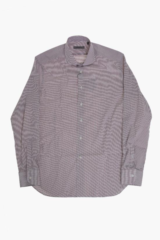  꼬르넬리아니 긴팔 셔츠 27P102 3981471 031 Bianco Marrone - CORNELIANI