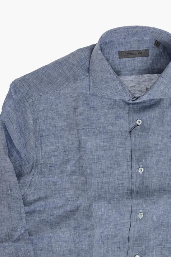  꼬르넬리아니 긴팔 셔츠 27P102 2981092 006 Blue - CORNELIANI