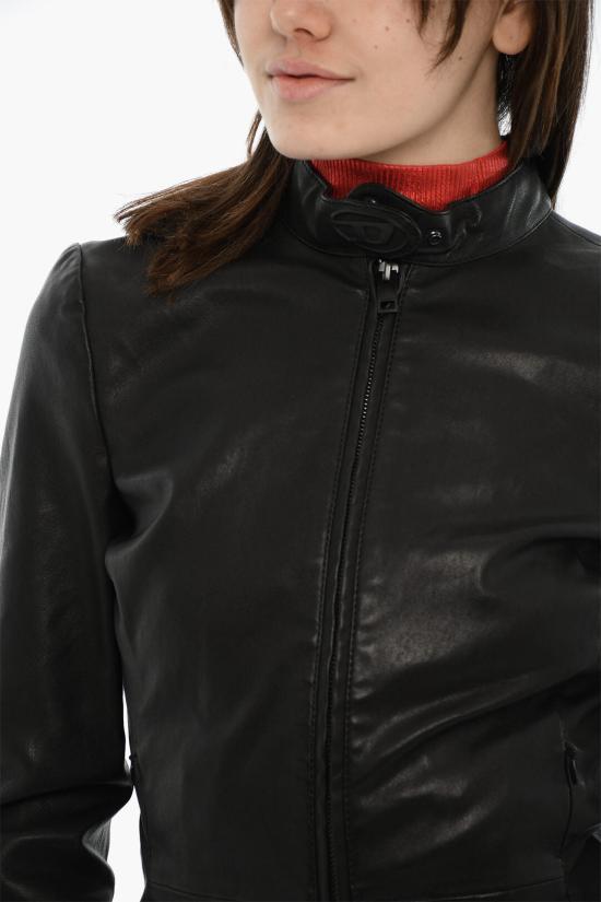  디젤 가죽 자켓 A12220 0THAF 9XX Black - DIESEL
