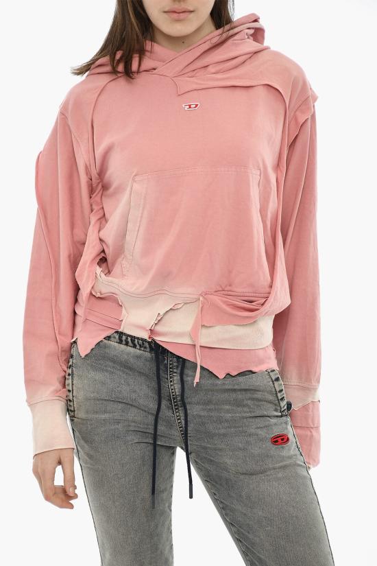  디젤 후드 티셔츠 A12979 0KLAH 3CI Pink