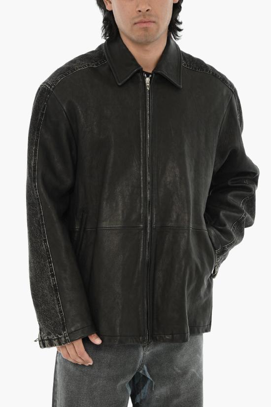  디젤 가죽 자켓 A12175 0WGAV 97W Black
