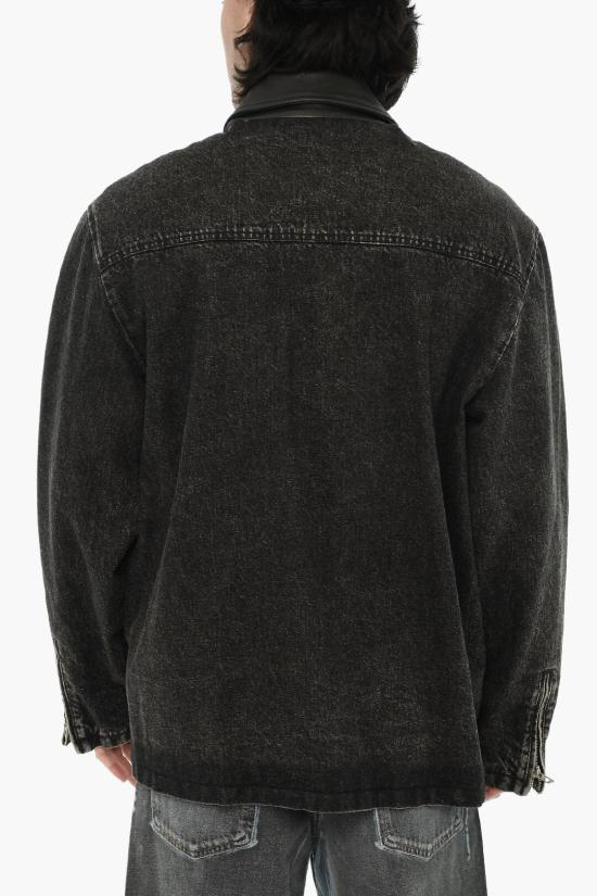  디젤 가죽 자켓 A12175 0WGAV 97W Black - DIESEL