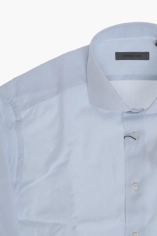  꼬르넬리아니 긴팔 셔츠 27P102 2681321 004 Bianco Blu - CORNELIANI