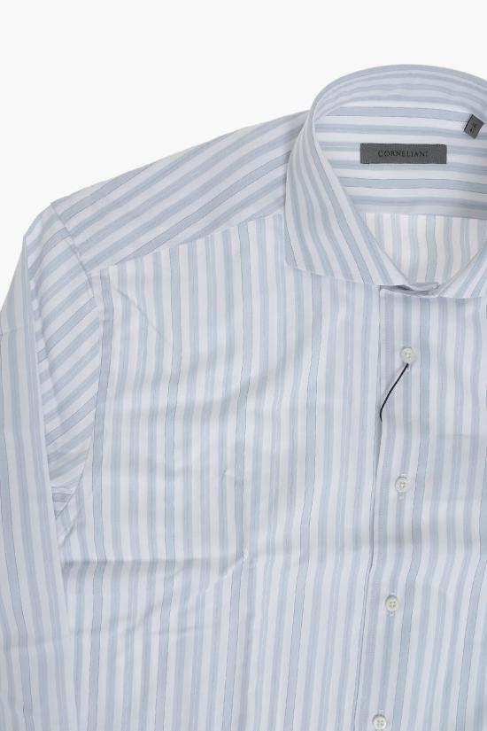  꼬르넬리아니 긴팔 셔츠 27P102 2681320 003 Bianco Blu - CORNELIANI