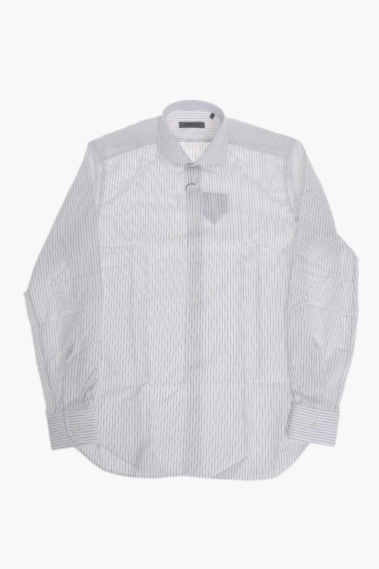  꼬르넬리아니 긴팔 셔츠 27P102 2581604 082 Bianco Marrone - CORNELIANI