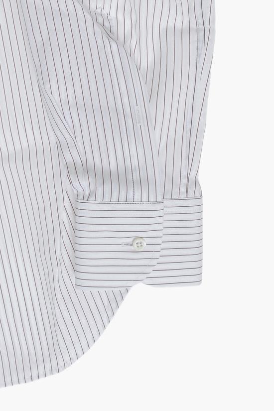  꼬르넬리아니 긴팔 셔츠 27P102 2581604 082 Bianco Marrone - CORNELIANI