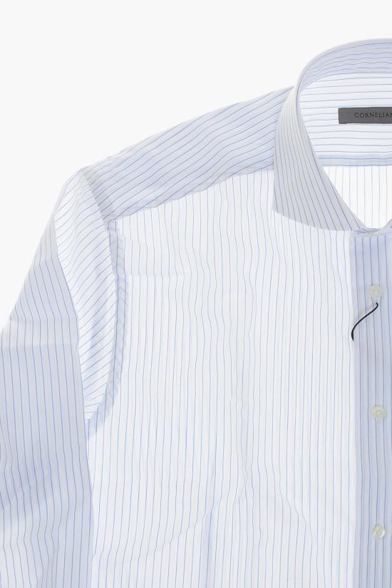  꼬르넬리아니 긴팔 셔츠 27P102 2581604 080 Azzurro Bianco - CORNELIANI