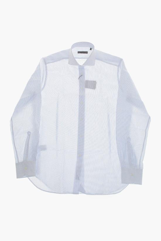  꼬르넬리아니 긴팔 셔츠 27P102 2581604 080 Azzurro Bianco - CORNELIANI