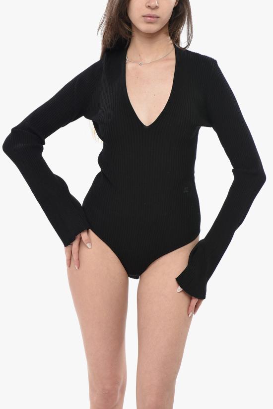 쿠레쥬 바디수트 티셔츠 224MBD072FI0001 9999 Black