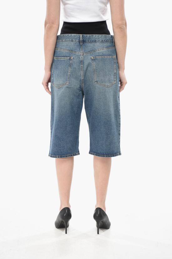  알라이아 데님 숏팬츠 AA9P0155T5364 525 Blue - ALAIA