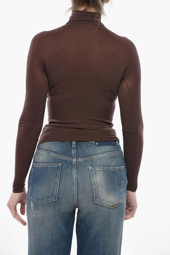  알라이아 긴팔 티셔츠 AA9H1199M826A 719 Brown - ALAIA