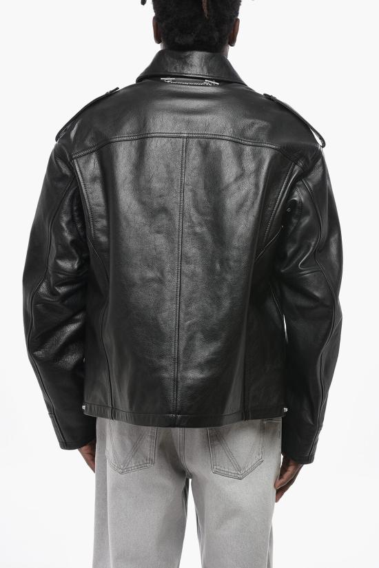  알렉산더 맥퀸 가죽 자켓 808245 Q5AOJ 1000 Black - ALEXANDER MCQUEEN