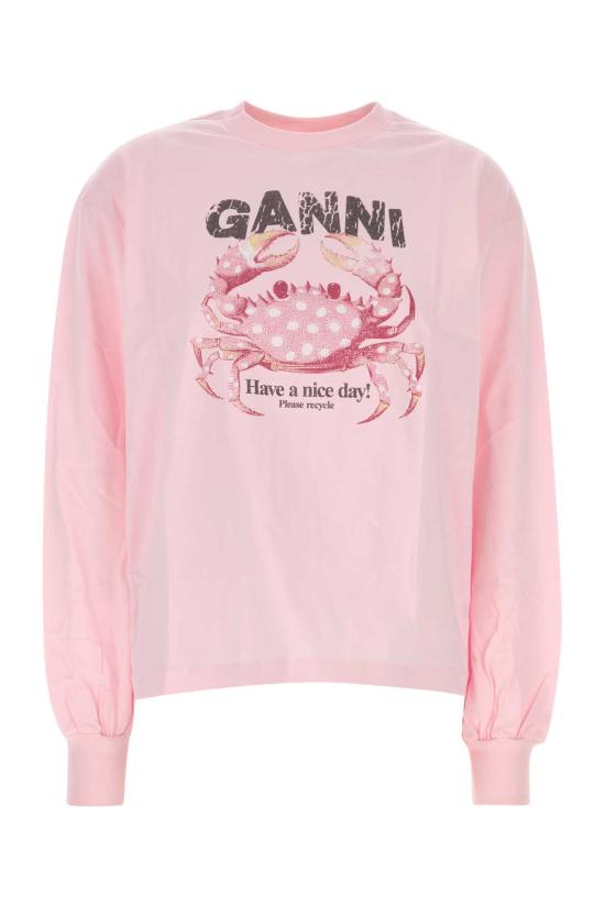 26FW 가니 긴팔 티셔츠 A1050242 868 Pink