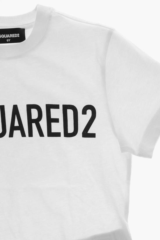  [키즈] 디스퀘어드2 티셔츠 DQ1832 D0A4C DQ100 Black White - DSQUARED2