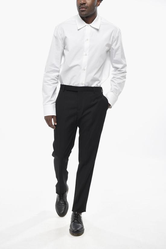 생로랑 스트레이트 팬츠 607843Y512W1000 Black - SAINT LAURENT