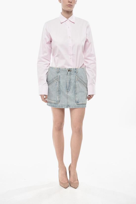 아미리 데님 스커트 AWDNKR1001 485 Light blue - AMIRI