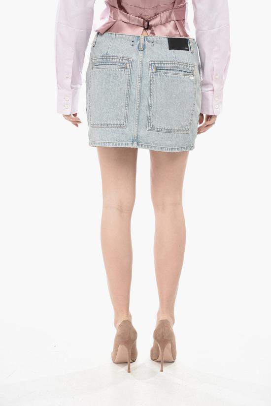  아미리 데님 스커트 AWDNKR1001 485 Light blue - AMIRI