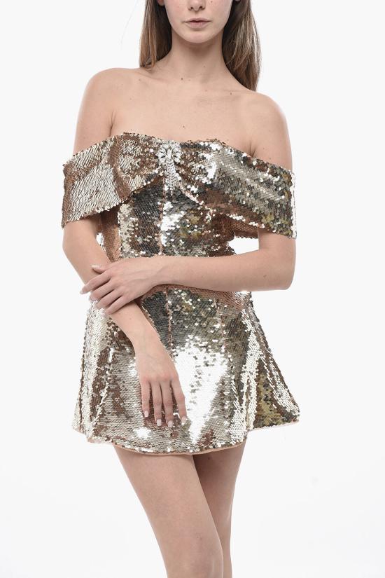  셀프 포트레이트 숏 원피스 RS25971SGD GOLD - SELF PORTRAIT