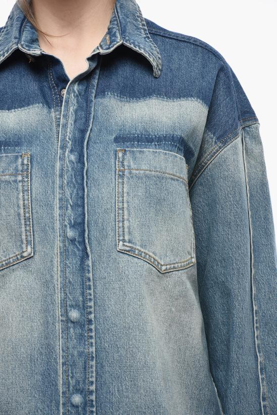  빅토리아 베컴 데님 셔츠 1324DSH005560C BROKEN VINTAGE WASH Blue - VICTORIA BECKHAM