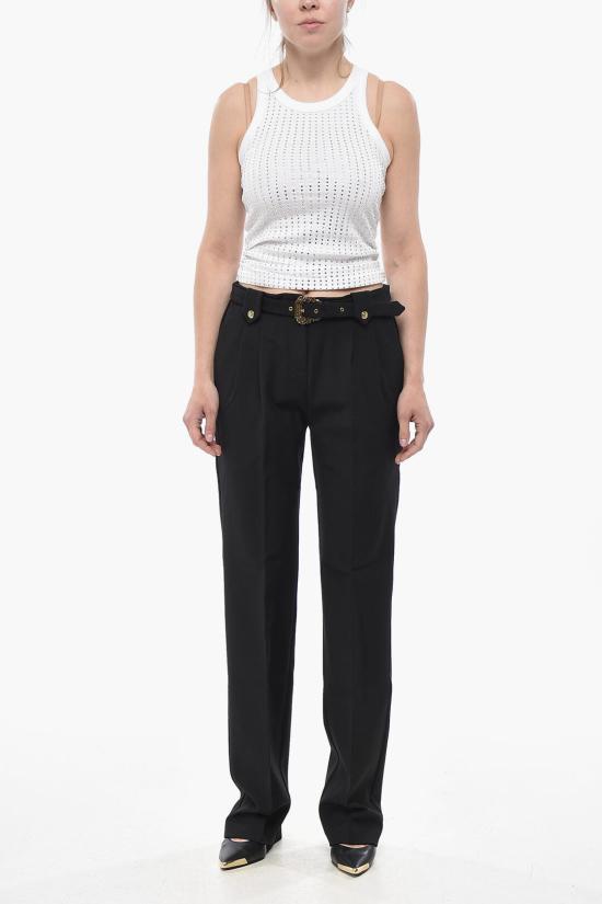  베르사체 스트레이트 팬츠 77HAA117 N0394 899 Black - VERSACE