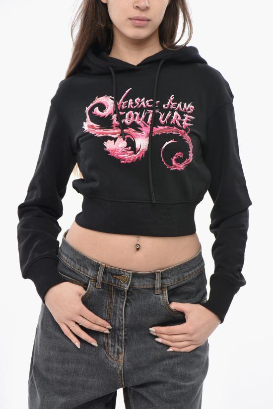  베르사체 후드 티셔츠 77HAIC00 CF00C 899 Black