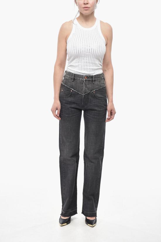  이자벨마랑 노에미 데님 팬츠 PA0209FA A4H13I 02FK Black - ISABEL MARANT