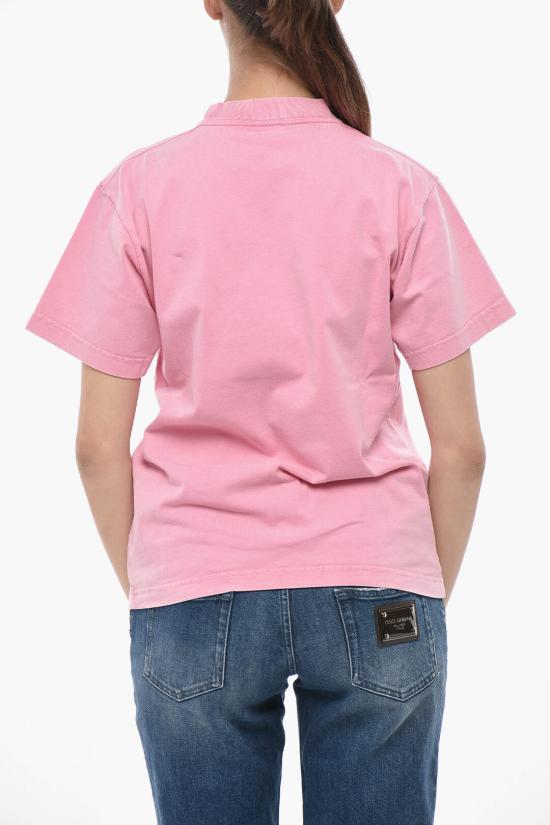  발렌시아가 반팔 티셔츠 809122TRVL59568 Pink - BALENCIAGA