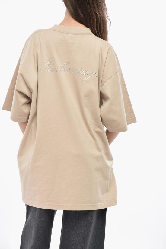  발렌시아가 반팔 티셔츠 641655 TPVP7 9710 Beige - BALENCIAGA