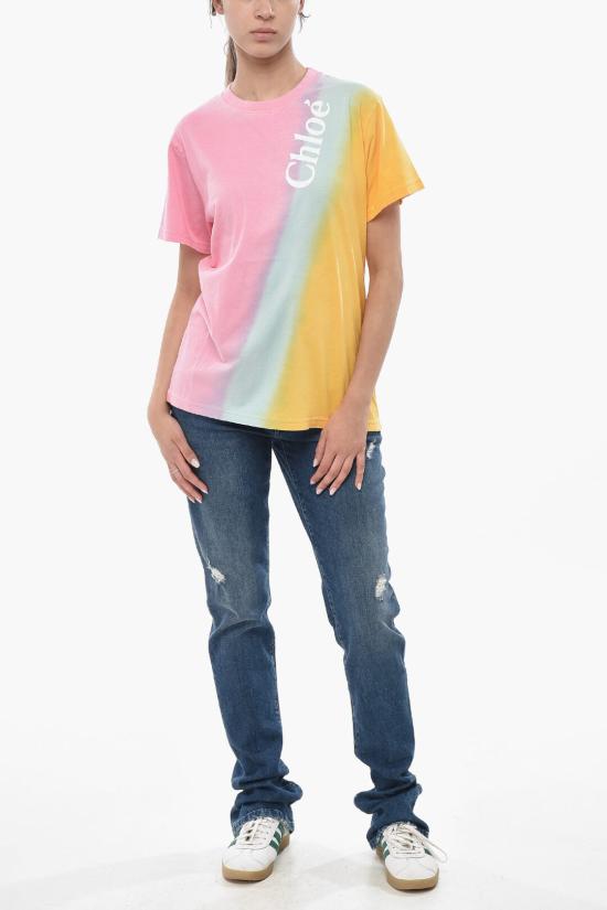  끌로에 반팔 티셔츠 C23AJH01181 6ZA Multicolor - CHLOE