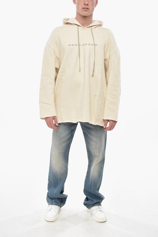  릭 오웬스 후드 티셔츠 DU01E3280FNEP5P2108 Beige - RICK OWENS