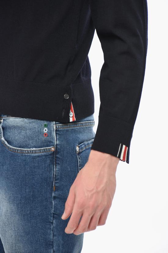  톰브라운 스웨터 MKA474AY1014415 Midnight blue - THOM BROWNE