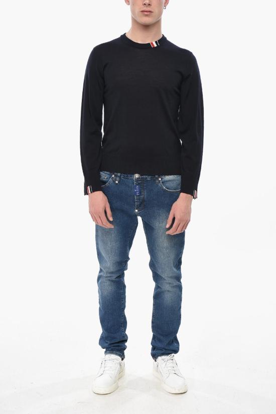  톰브라운 스웨터 MKA474AY1014415 Midnight blue - THOM BROWNE