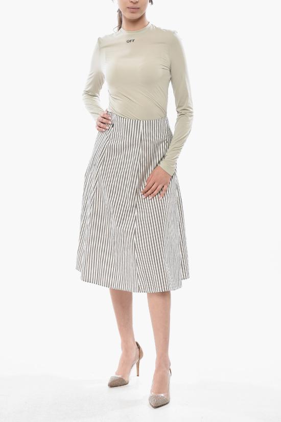  울리치 미디 스커트 CFWWSK0032FRUT2103 6341 Bianco Verde - WOOLRICH