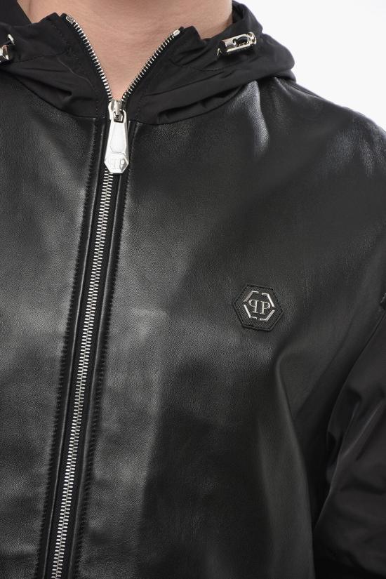  필립 플레인 가죽 자켓 SAECMRB2712PTE120N 02 Black - PHILIPP PLEIN
