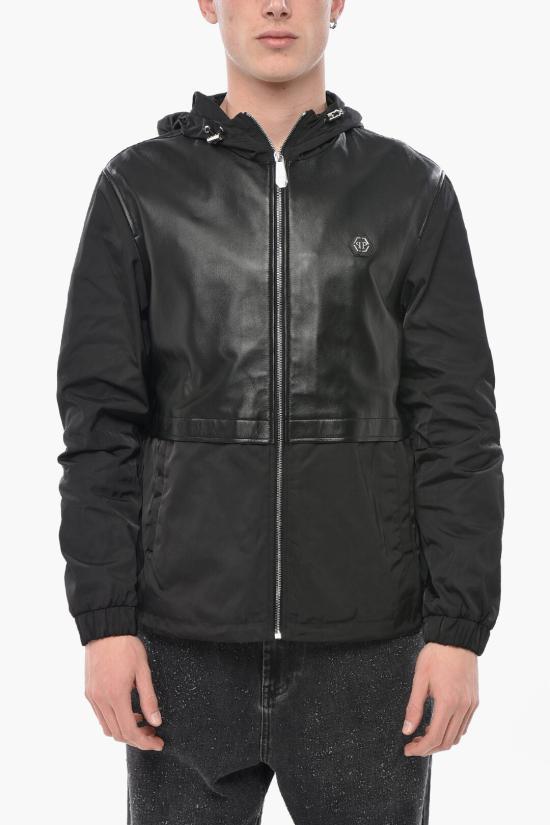  필립 플레인 가죽 자켓 SAECMRB2712PTE120N 02 Black