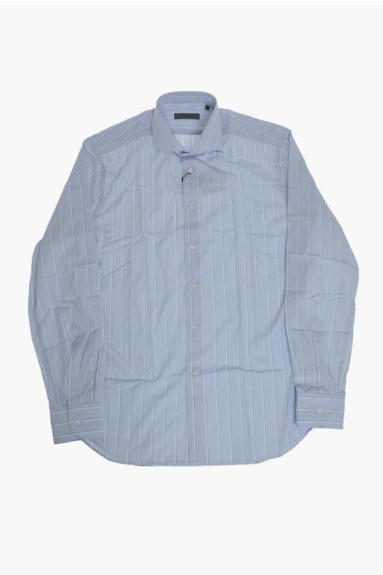  꼬르넬리아니 긴팔 셔츠 27P102 2581326 002 Blue - CORNELIANI